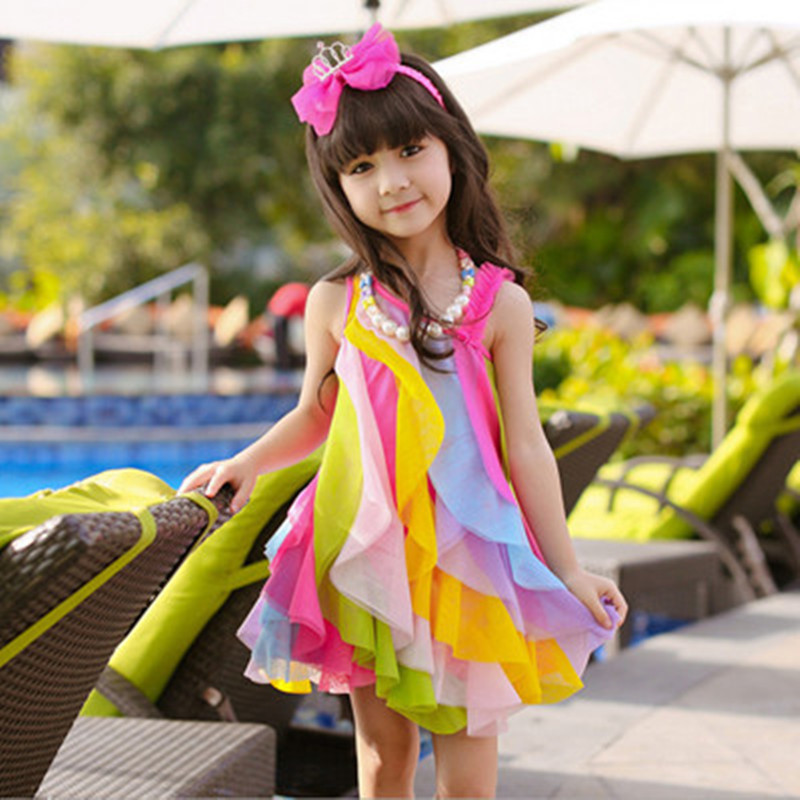 Summer Gauze Clothing - Summer Girls Dress No Necklace Korean