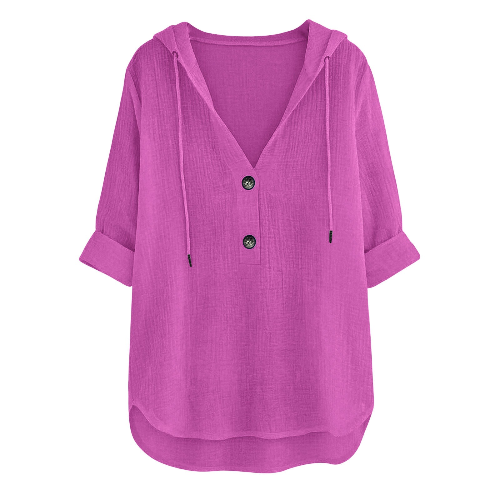 Summer Clothing Old Money - Women Hooded Drawstring V Neck Half