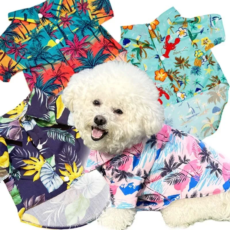 Summer Dog Clothing - Hawaiian Shirt Pet Beach Wear for
