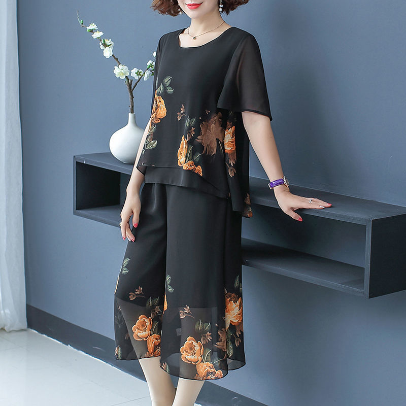 Elegant Fashion Floral Printin - Summer Clothing For 70 Year Old Woman recension och pris