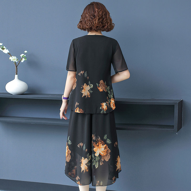 Elegant Fashion Floral Printin - Summer Clothing For 70 Year Old Woman recension och pris