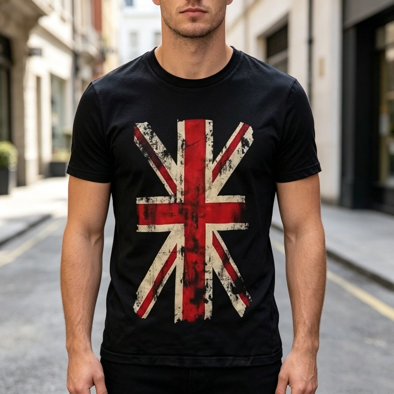 Union Jack Graphic Tshirt Vint - Summer Clothing Uk recension och pris
