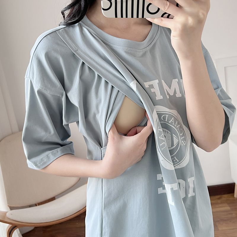 Nursing Dress Pregnant Breastf - Summer Clothing For Women recension och pris