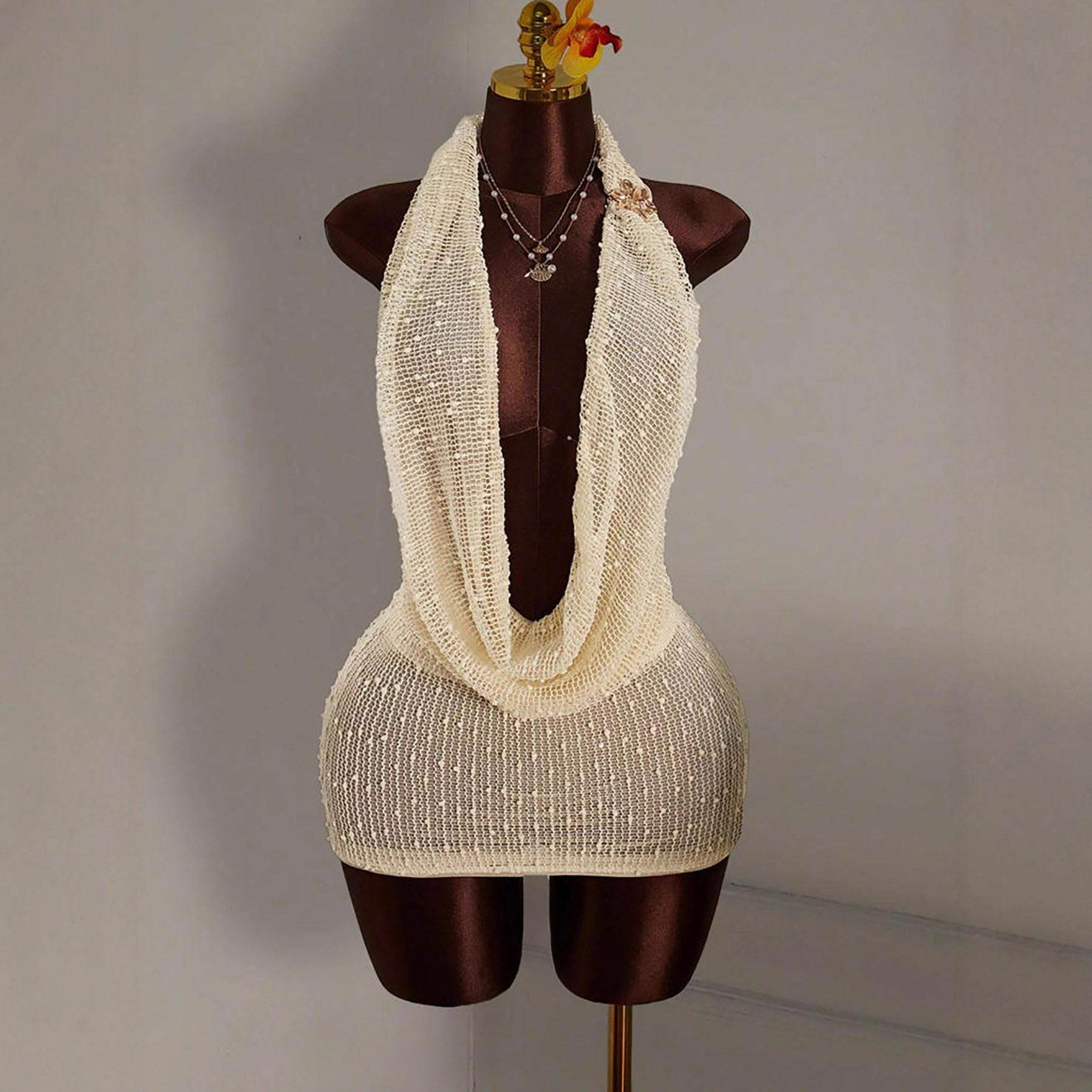 Knitted Bodycon Mini Dress Wom - Summer Clothing Drawing recension och pris