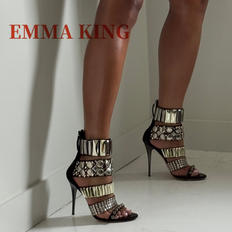 Black Embellished Ankle Strap  - Summer Clothing Dress recension och pris