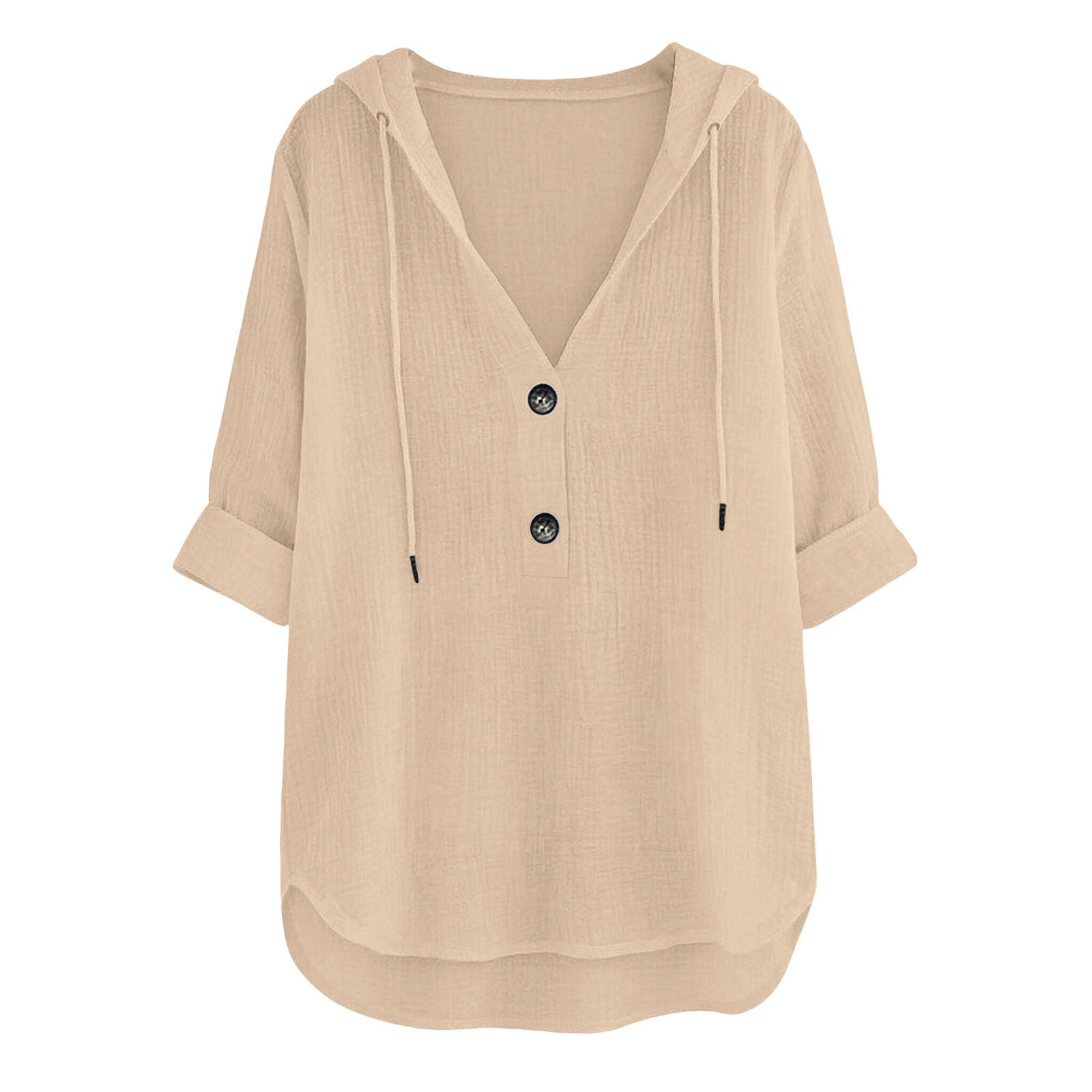 Women Hooded Drawstring V Neck - Summer Clothing Old Money recension och pris