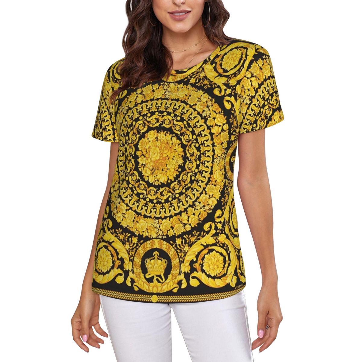 Decorative Golden Medallion Ba - Summer Clothing For 70 Year Old Woman recension och pris