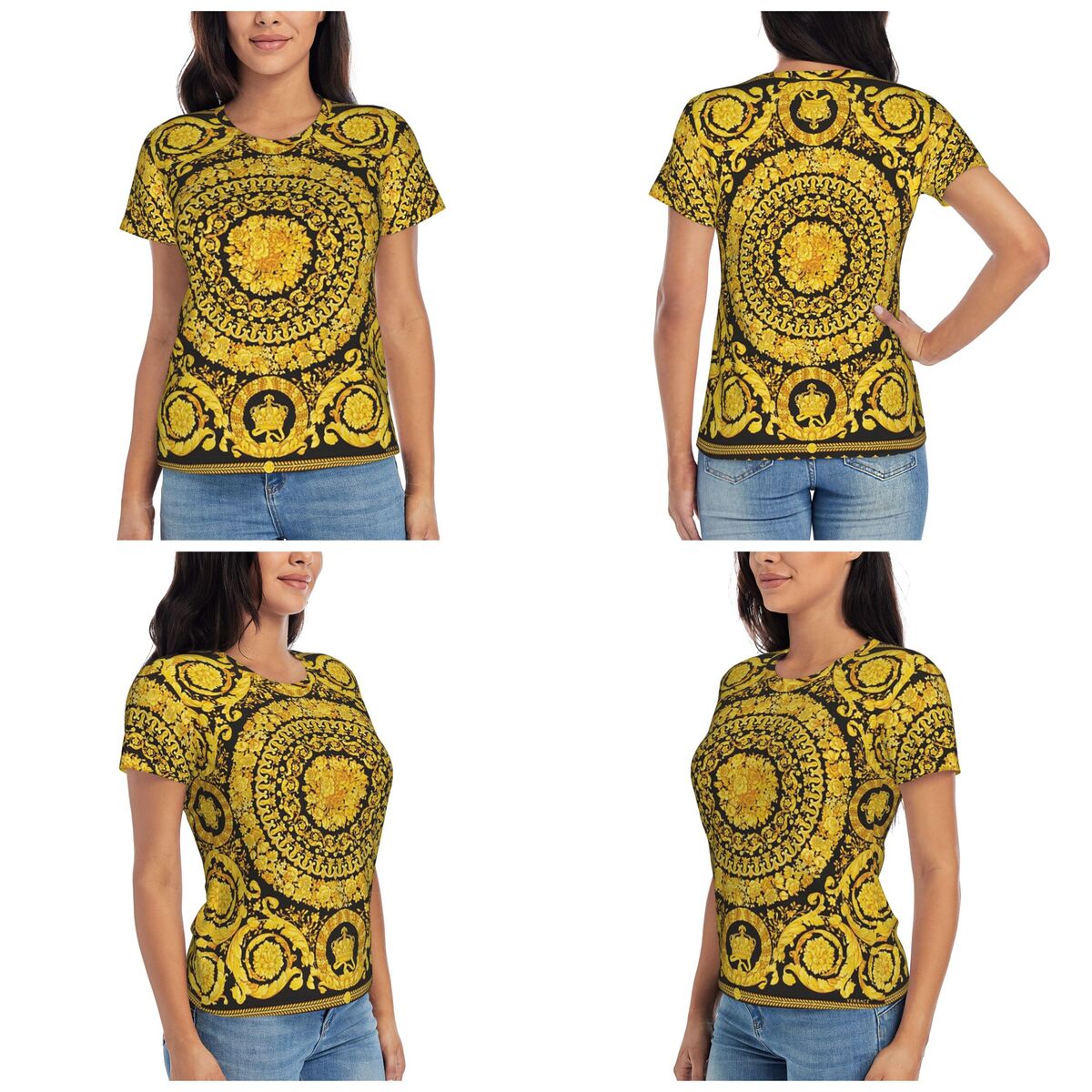 Decorative Golden Medallion Ba - Summer Clothing For 70 Year Old Woman recension och pris