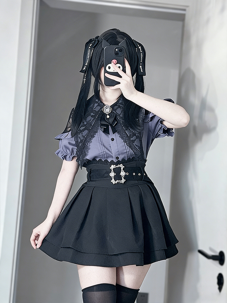 Gothic Style Shoulder Bared Sh - Summer Clothing Old Money recension och pris