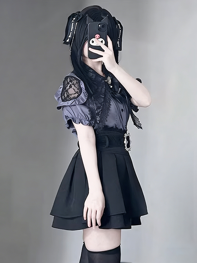 Gothic Style Shoulder Bared Sh - Summer Clothing Old Money recension och pris