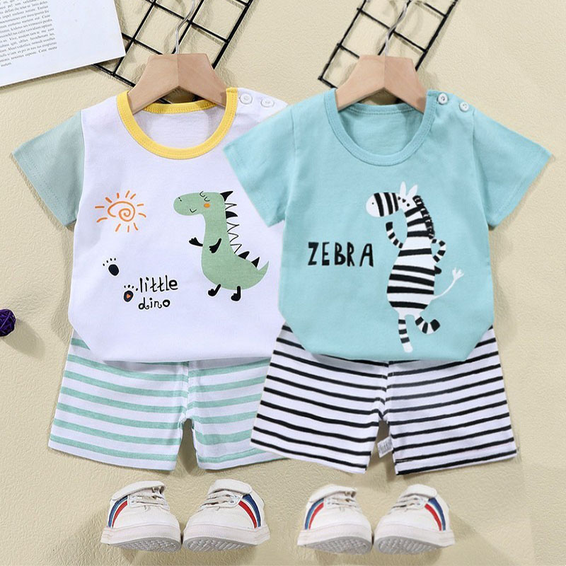 Cotton Tees+Shorts 2-piece Tra - Summer Clothing For Baby Boy recension och pris