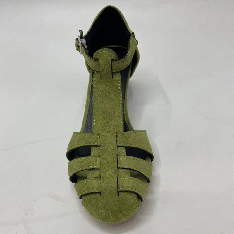 Women's Green Suede Kitten Hee - Summer Clothing Dress recension och pris
