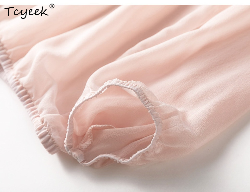 Tcyeek 100% Real Mulberry Silk - Summer Clothing For Women recension och pris