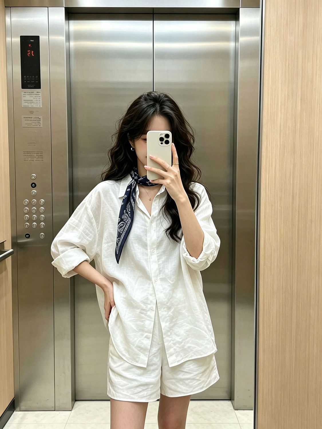 White Korean Style Shirt Elast - Summer Clothing Old Money recension och pris