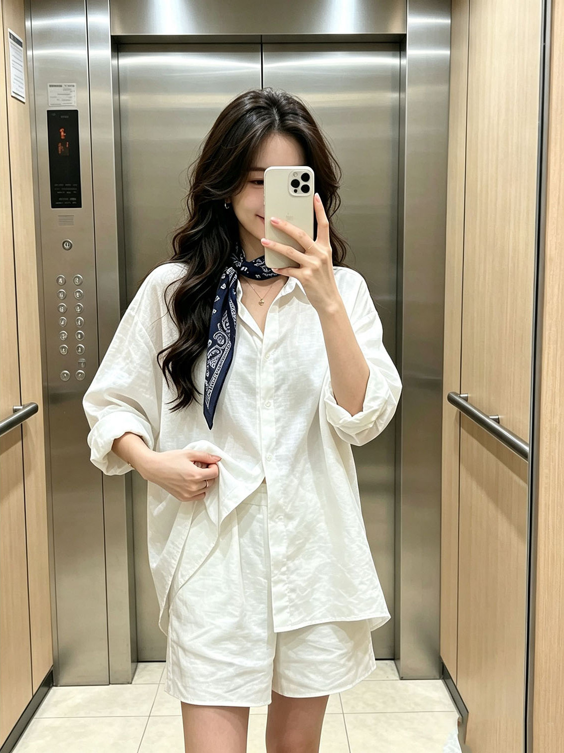White Korean Style Shirt Elast - Summer Clothing Old Money recension och pris