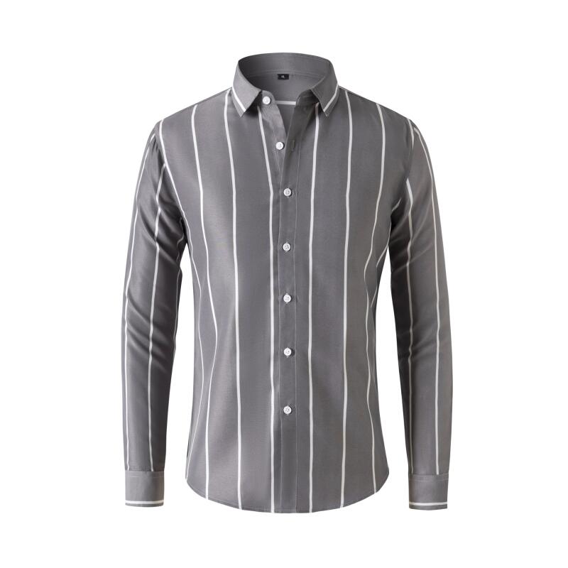 Men's Striped Dress Shirt Long - Summer Clothing Dress recension och pris