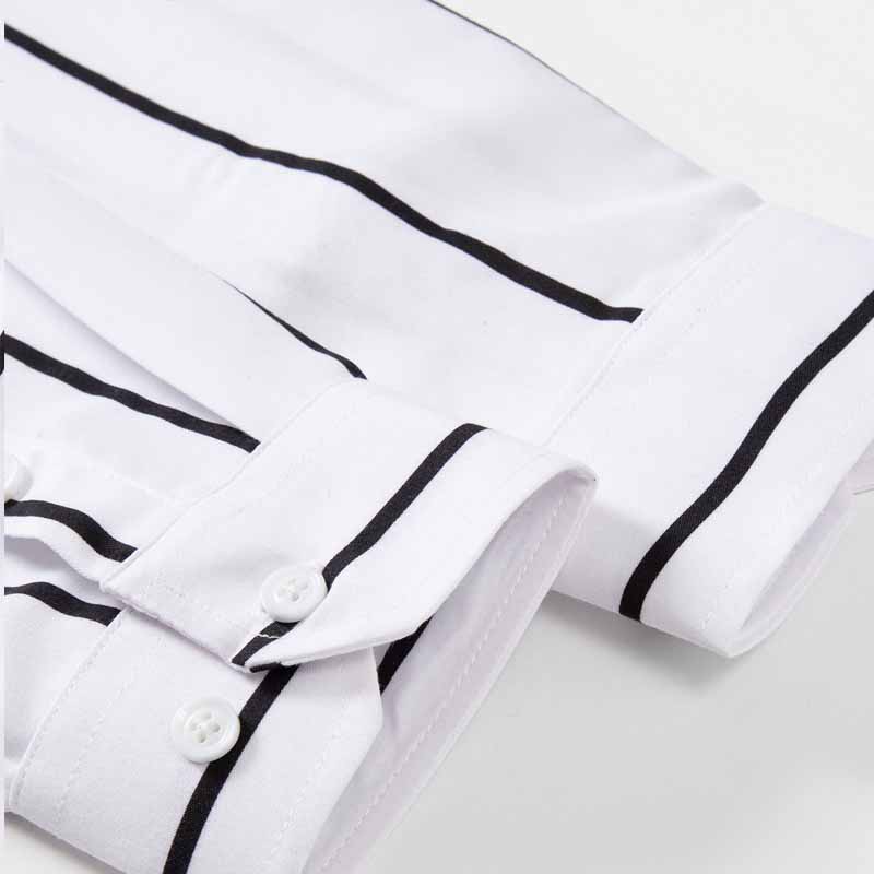Men's Striped Dress Shirt Long - Summer Clothing Dress recension och pris