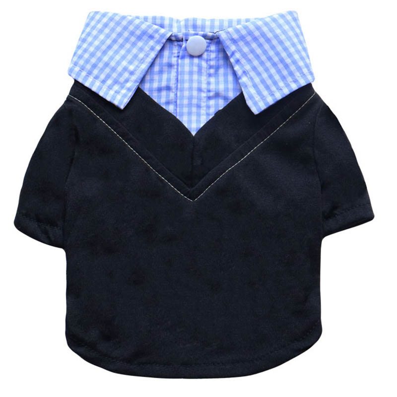 Plaid Dog Shirt Fake Two Piece - Summer Dog Clothing recension och pris