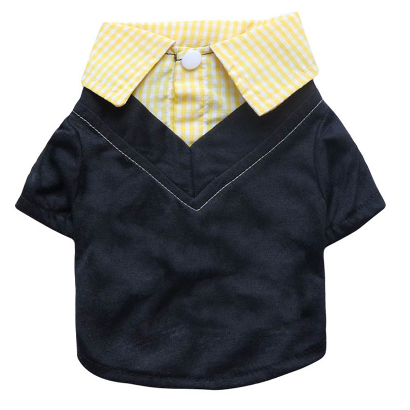 Plaid Dog Shirt Fake Two Piece - Summer Dog Clothing recension och pris