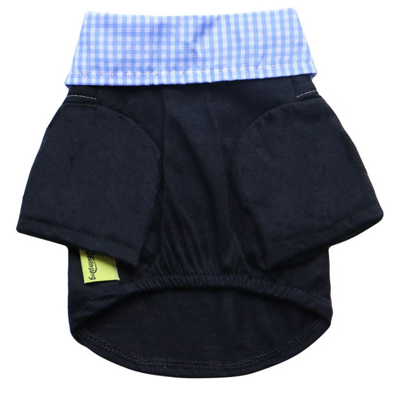 Plaid Dog Shirt Fake Two Piece - Summer Dog Clothing recension och pris