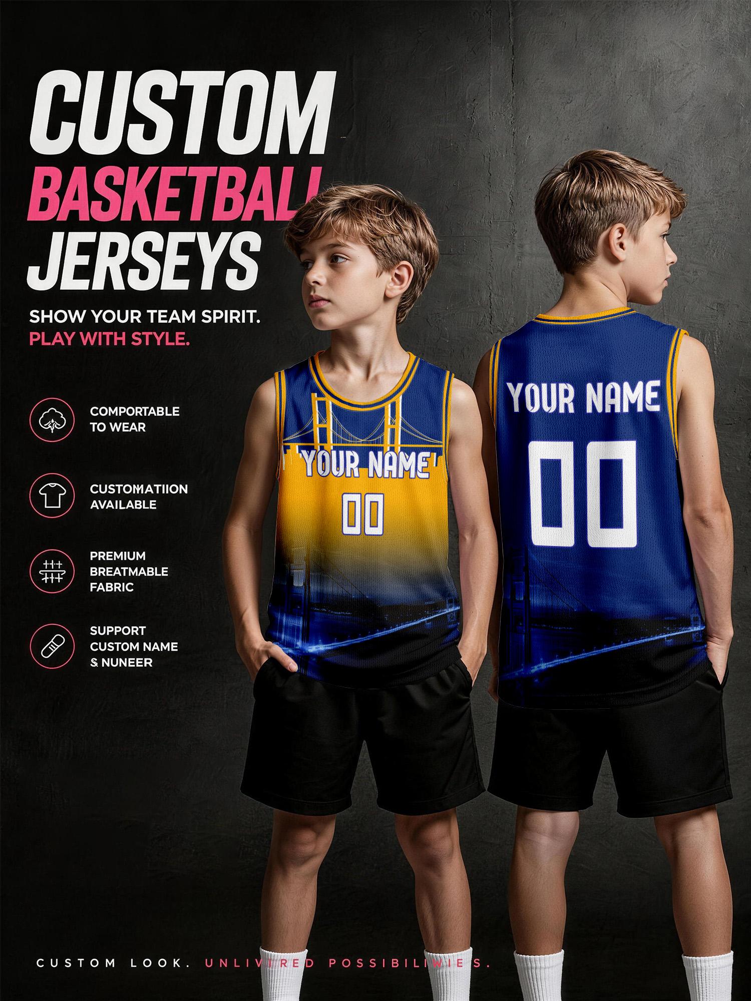 Kids Custom Gradient Basketbal - Tank Top Breathable recension och pris