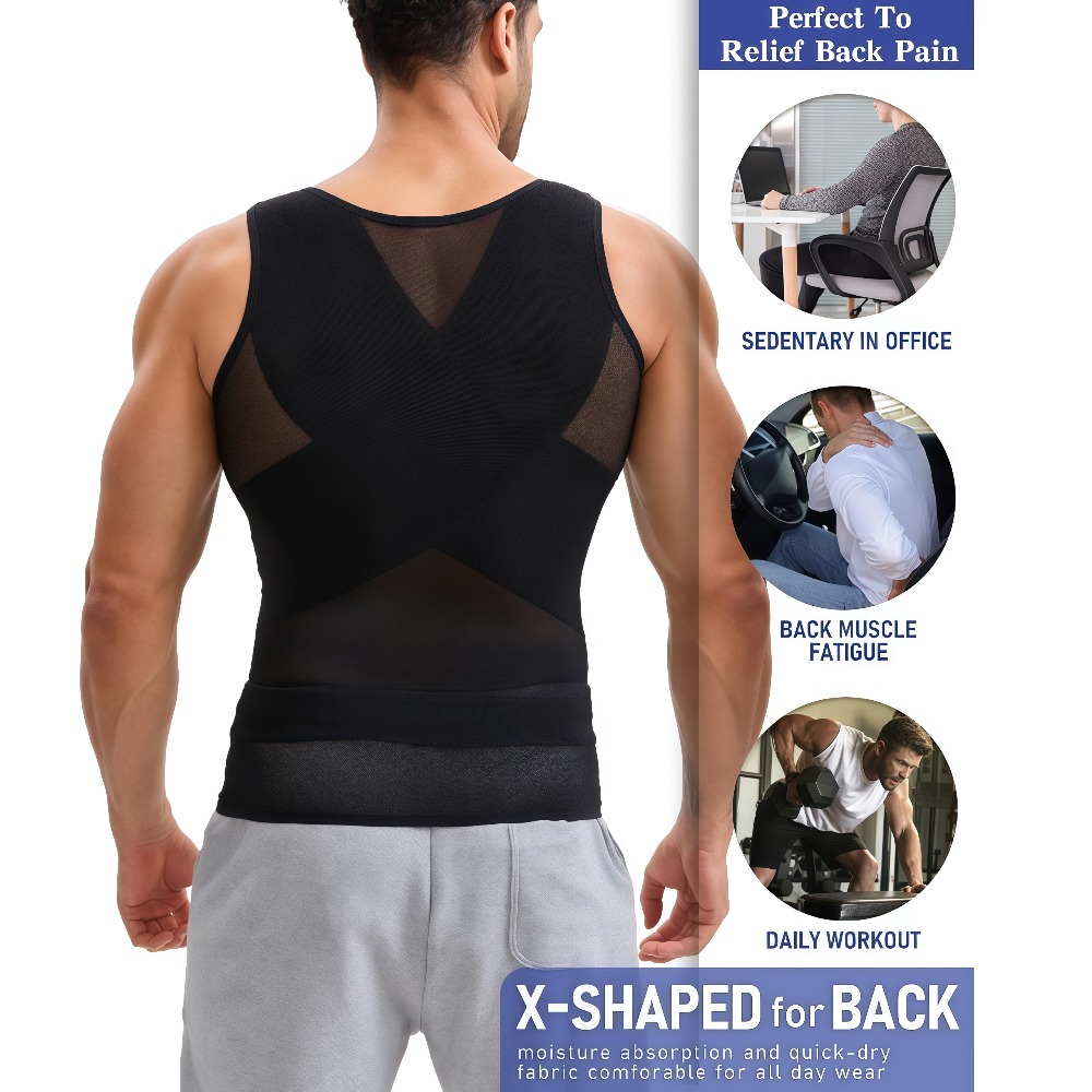 Men's Button Adjustable Shapew - Tank Top Breathable recension och pris