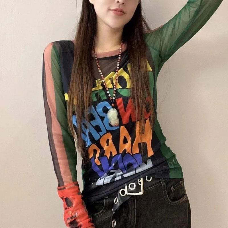 Casual Letter Printed T-shirt  - Summer Gauze Clothing recension och pris