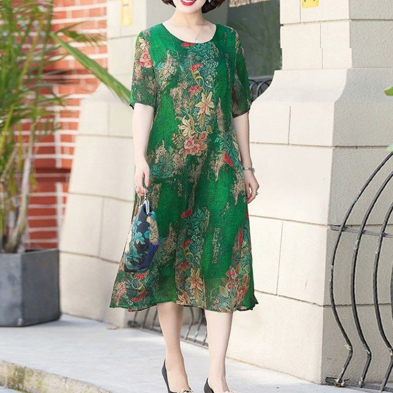 Fashion Irregular Midi Dress V - Summer Clothing For 70 Year Old Woman recension och pris