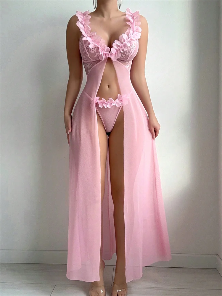 Pink Floral Sexy Nighties Wome - Summer Clothing Dress recension och pris