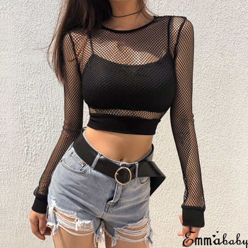 Sexy Black Hollow Out Mesh Fem - Summer Clothing Old Money recension och pris