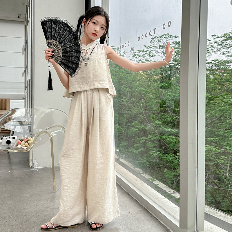 Chinese Style Children Clothes - Tank Top Breathable recension och pris