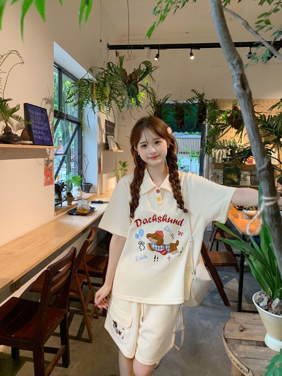 Kawaii Embroidery Dog Japan St - Summer Dog Clothing recension och pris