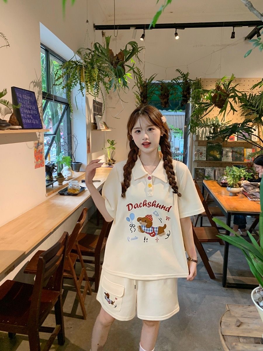 Kawaii Embroidery Dog Japan St - Summer Dog Clothing recension och pris